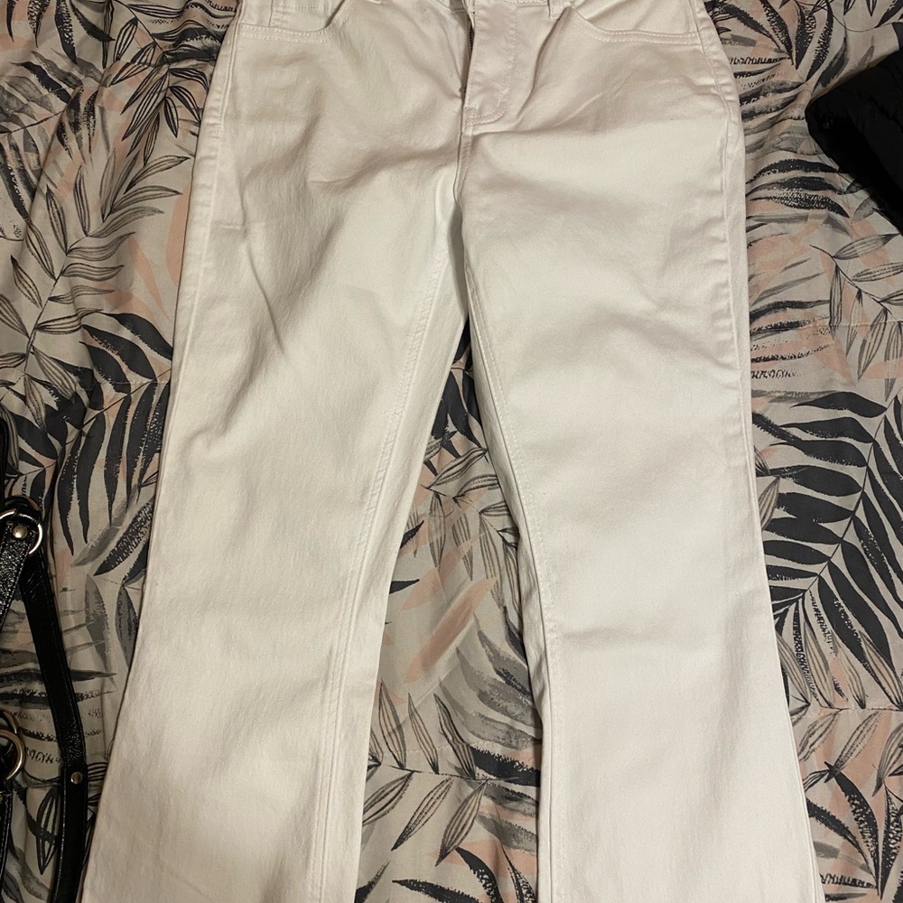 White Straight-Leg Pants